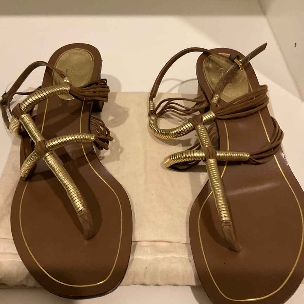 Gucci brown suede sandal - excellent condition- size 7